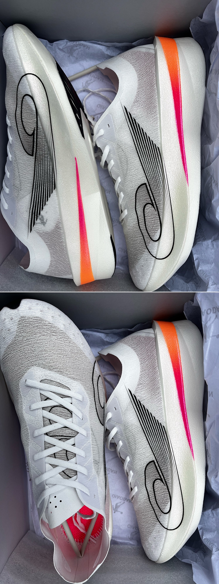 Qiaodan 2024 Qinghong Marathon Carbon Plate Racing Shoes - White/Pink