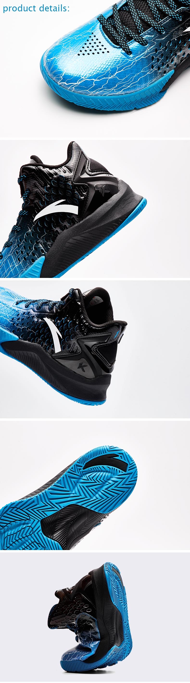 China&Sport Anta KT3 Kids Basketball Shoes " Make It Rain" -shooos shop anta kids 31741104 1 blue details