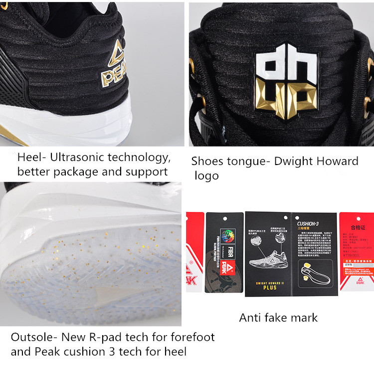 China&Sport PEAK 2017 Dwight Howard DH2 Limited Plus Mens Shoes -shooos shop E72003A Original